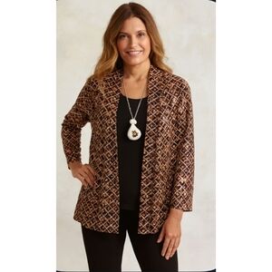 BY Design Multi Color Top/Blouse/Cardigan, With Necklace, L, NWT ✔️